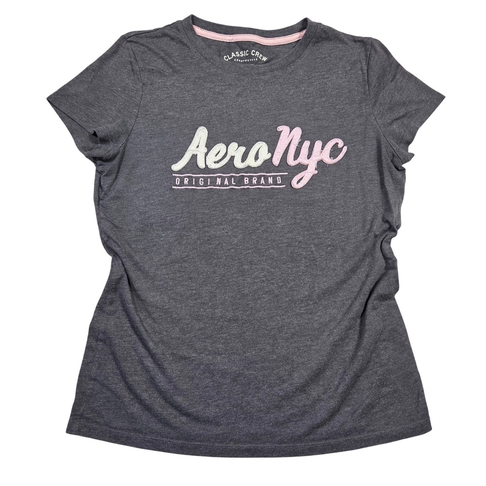 Vtg Aeropostale T Shirt Womens L Y2k 2000s Spell out Preppy Low Rise‎ Bratz